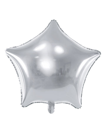 Fóliový balónek stříbrné hvězdy 45 cm