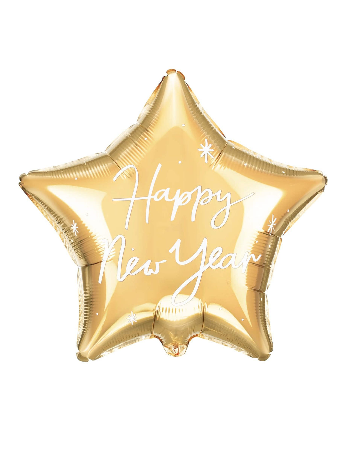 Ballon aluminium étoile Happy New Year pour décoration doré