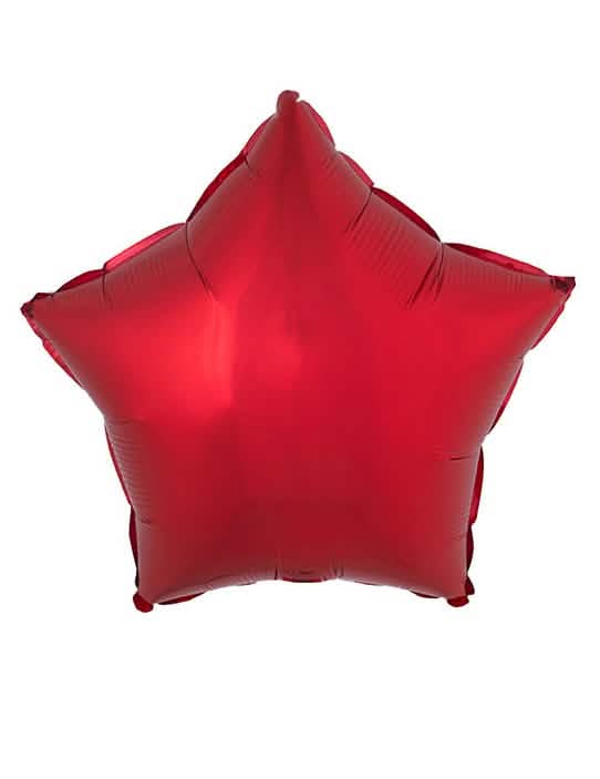 Hliníkový balonek hvězda na oslavu červená