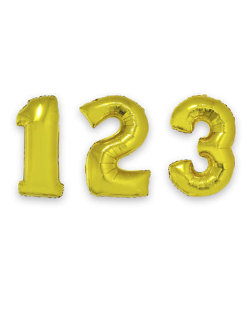 1m zlatý fóliový balónek s číslem