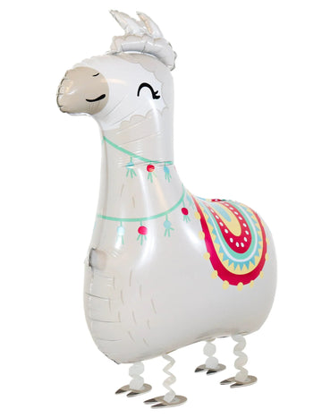 Obří hliníkový balón Chodící lama 59 x 93 cm