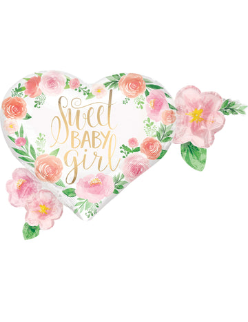 Sladká holčička hliníkový balónek 68 x 50 cm pro miminko
