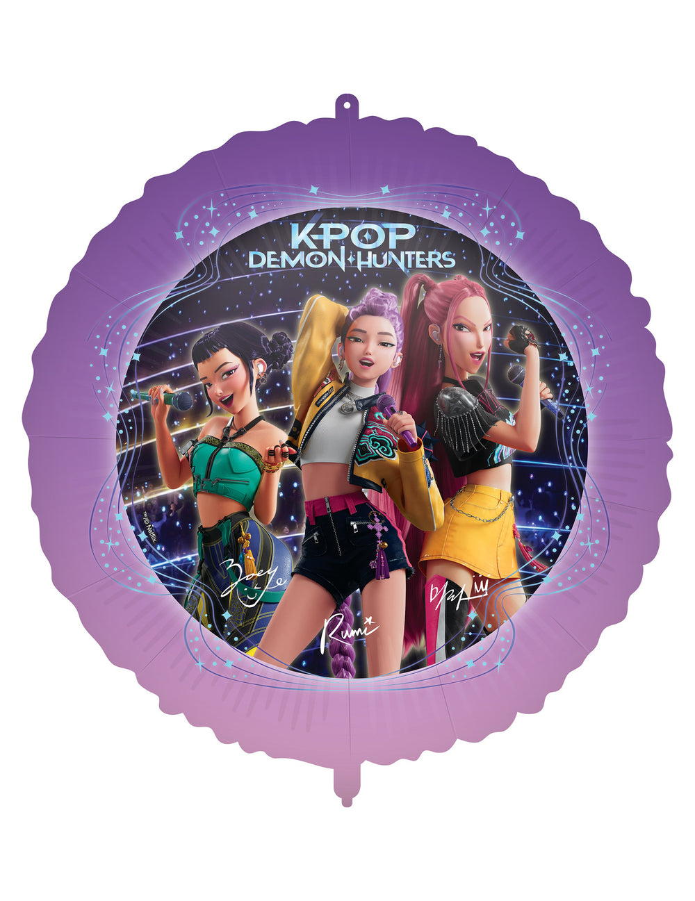 Ballon en aluminium K-pop Demon Hunters pour enfant violet