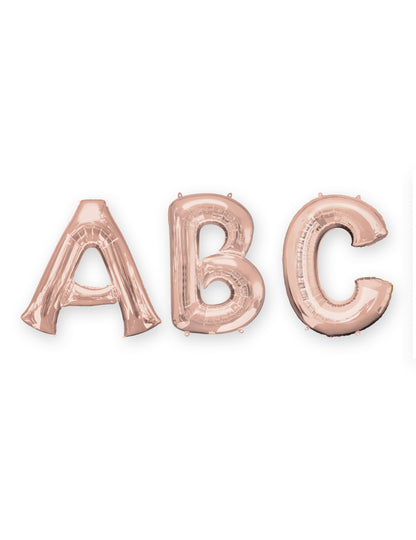 Fóliový balónek s růžovo-zlatým písmenem 81 cm