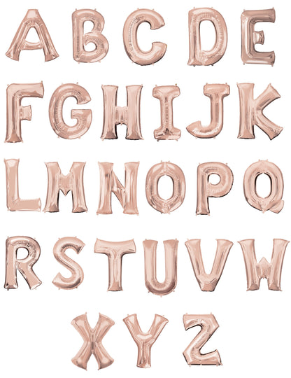 Fóliový balónek s růžovo-zlatým písmenem 81 cm