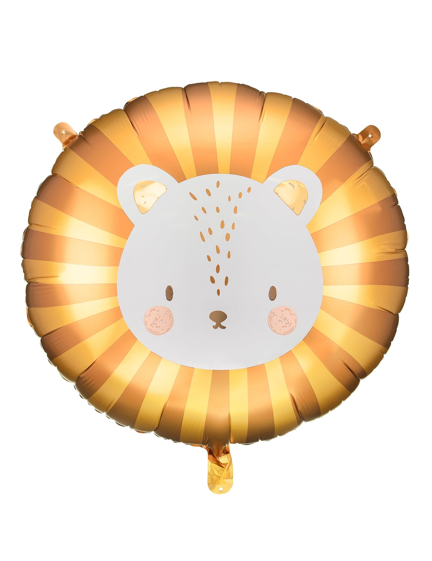 Ballon aluminium lion pour enfant doré et blanc