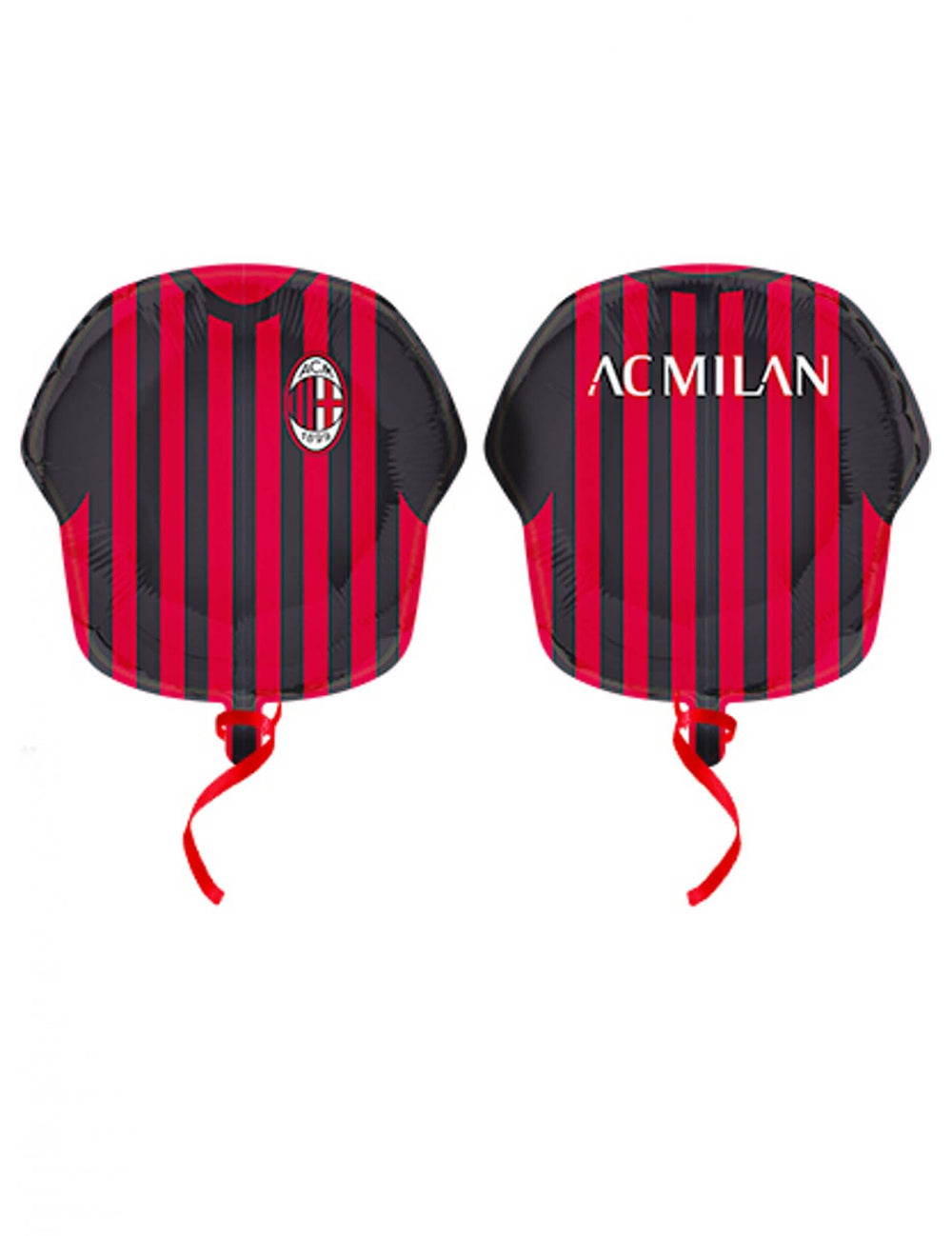 Hliníkový balonek fotbalový dres ac milan červená a černá