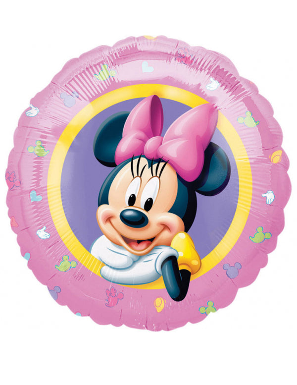 Ballon aluminium Minnie pour enfant rose pastel