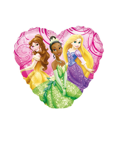 Hliníkový balón Disney princezny™ 23 cm ve tvaru srdce 