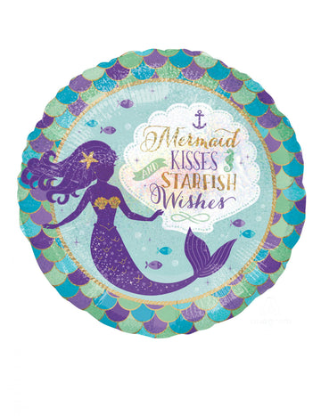 Aluminium Meerjungfrau Traum Ballon 45 cm für Geburtstag