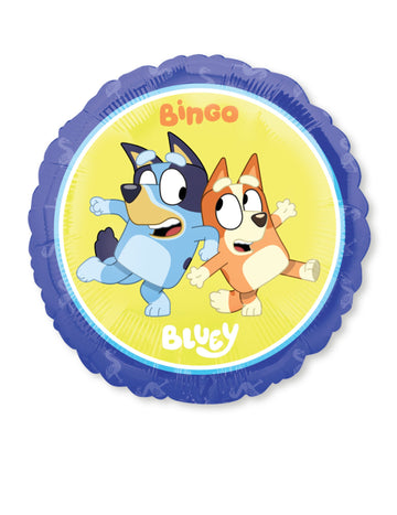 Kulatý hliníkový balónek Bluey a Bingo 43 cm