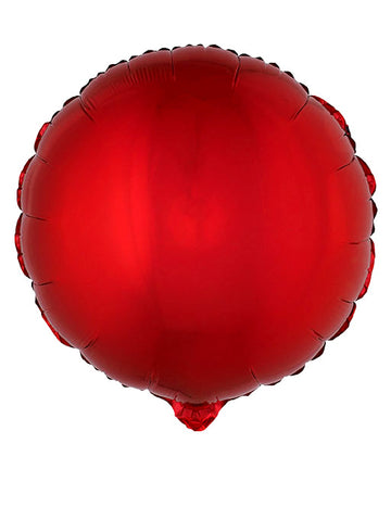 Červený kulatý fóliový balónek 45 cm