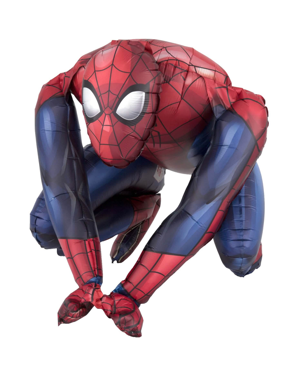 Hliníkový balon Spiderman červená a modrá ve dřepu