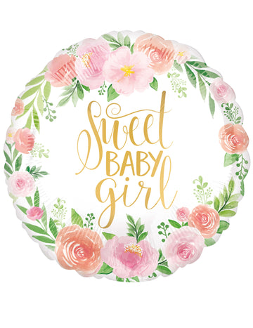Sladká holčička fóliový balónek 43 cm pro miminko
