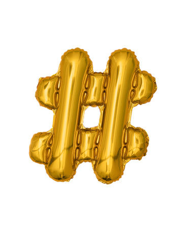 Fóliový balónek zlatý symbol #33cm