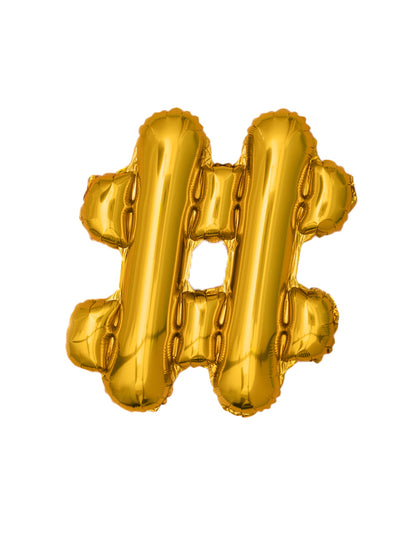 Ballon aluminium symbole # doré