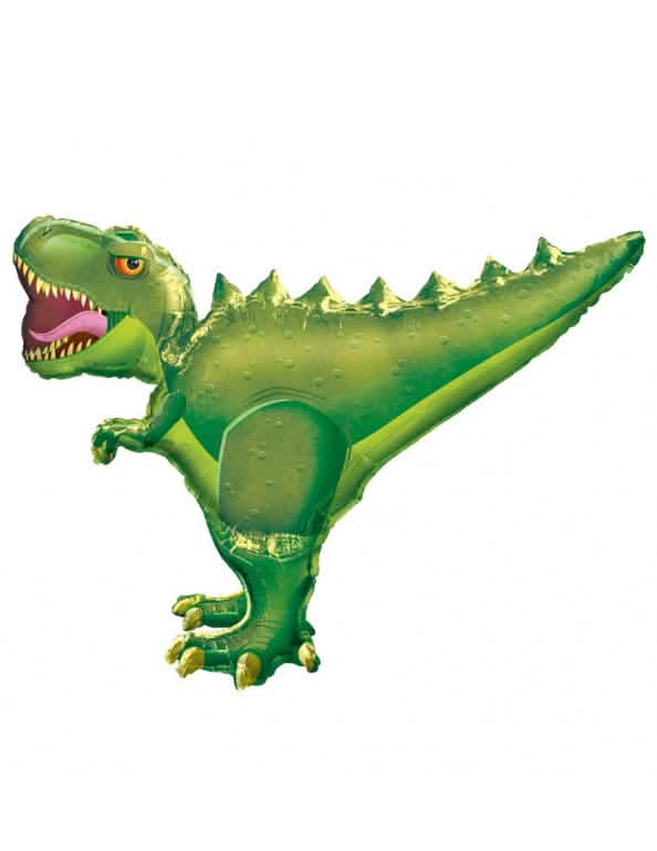 Obří hliníkový balónek T-rex na narozeniny zelená