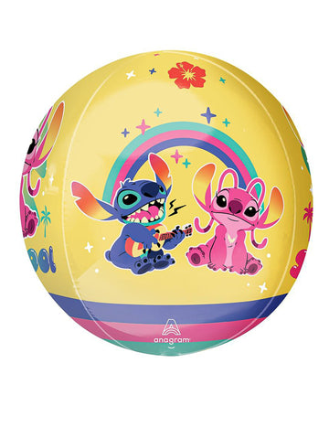 Průhledný bublinový balónek Lilo + Stitch Anděl 38 x 40 cm