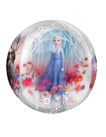 Ballon bulle transparent La Reine des Neiges 2™ 38 x 40 cm