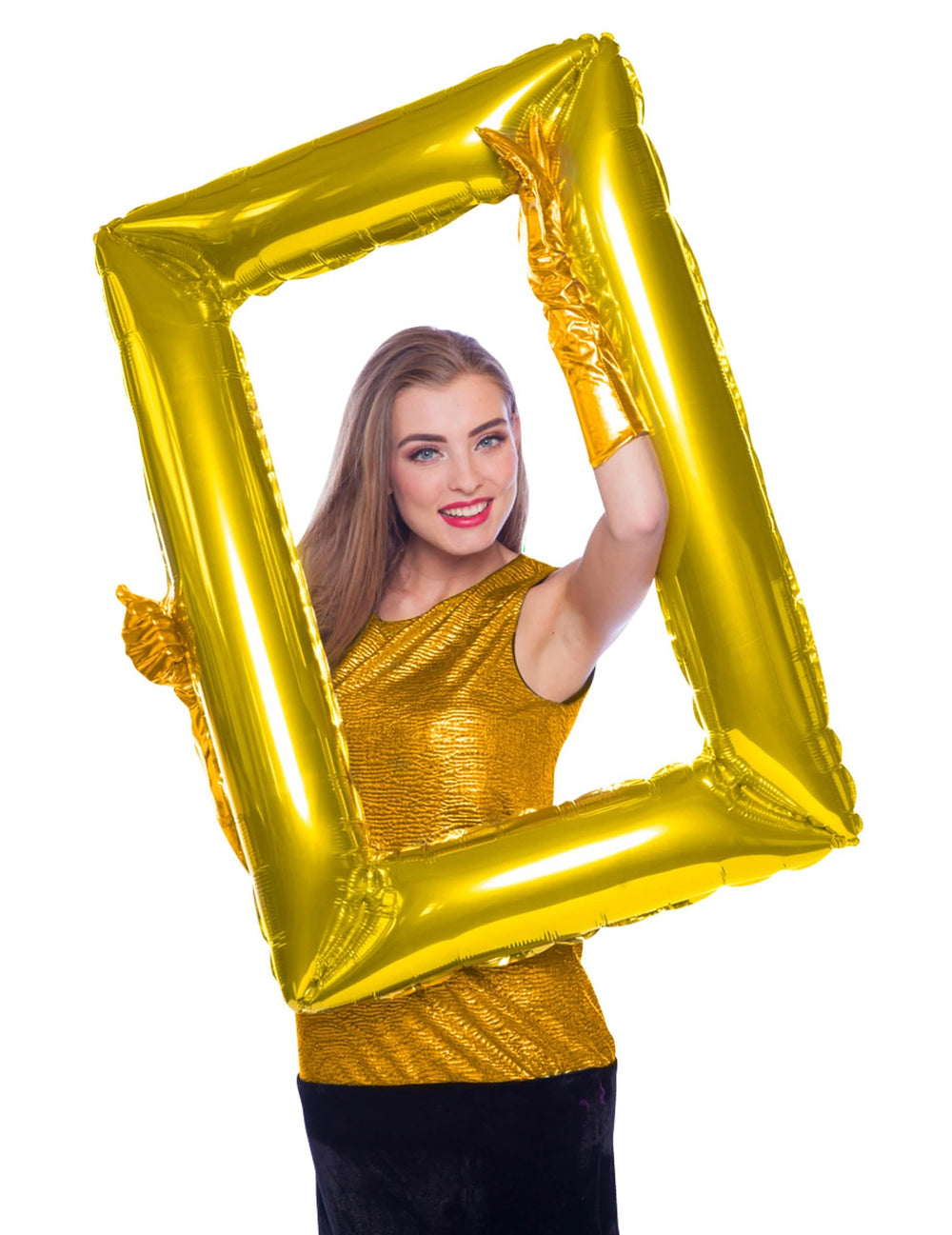 Ballonový rám na oslavu zlatá barva