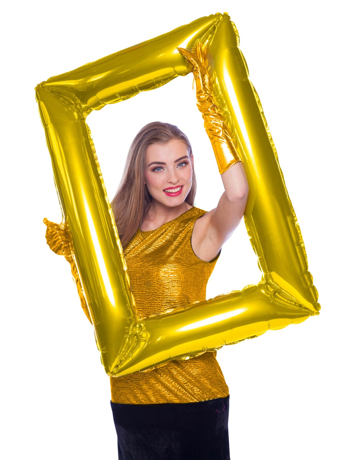 Ballonový rám na oslavu zlatá barva