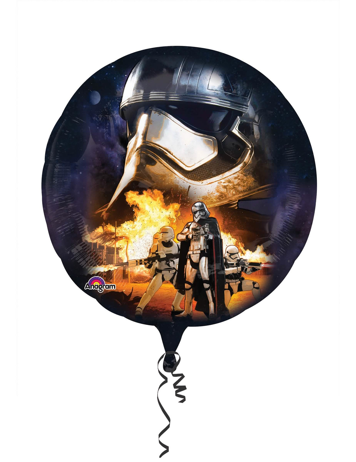 Hliníkový balón Star Wars VII vícebarevné s Captain Phasma a Stormtroopers