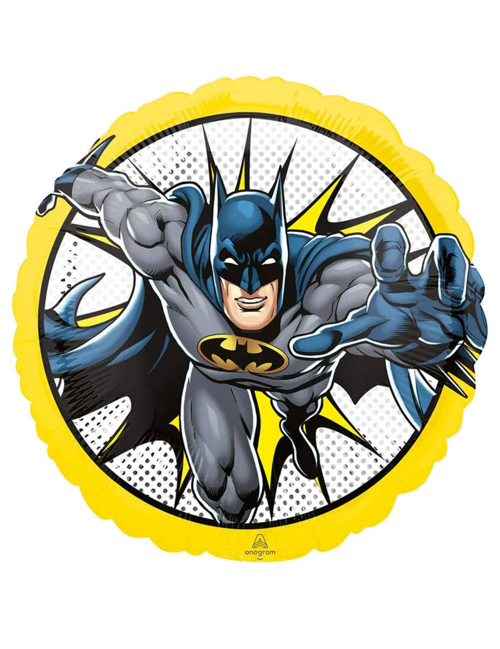 Hliníkový balónek Batman comics žlutá a modrá