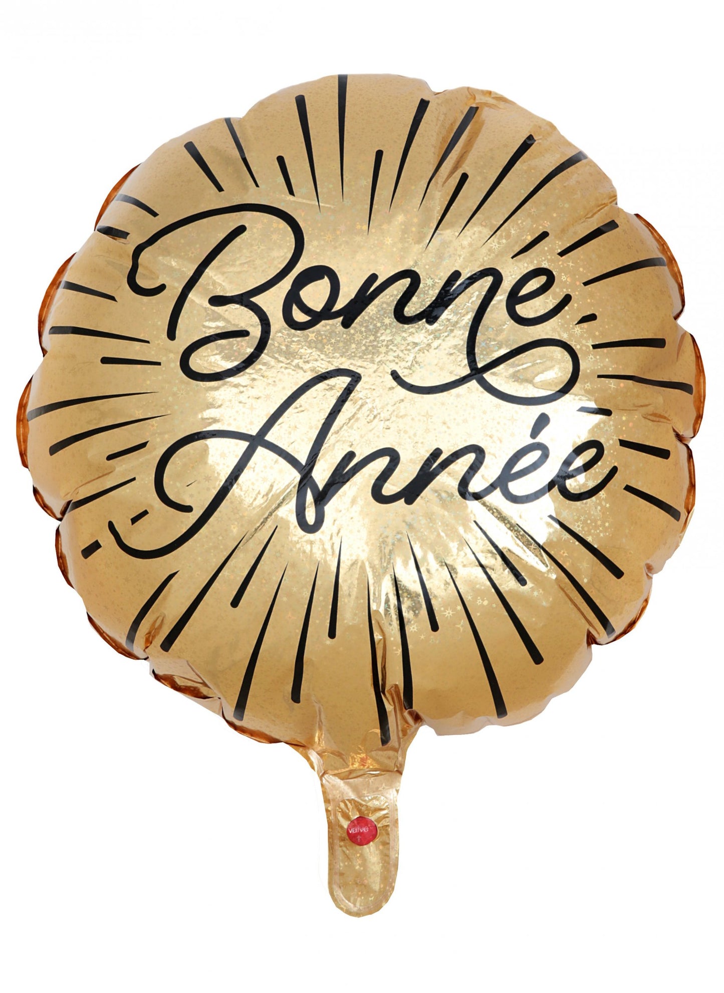 Třpytivý fóliový balónek pro šťastný nový rok 45 cm zlatá barva