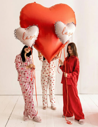 Zamilované béžové krajkové srdce hliníkový balónek 50 x 47cm