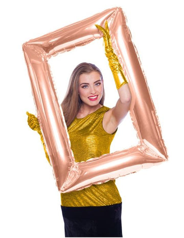 Ballon en aluminium cadre rectangulaire pour adulte rose gold