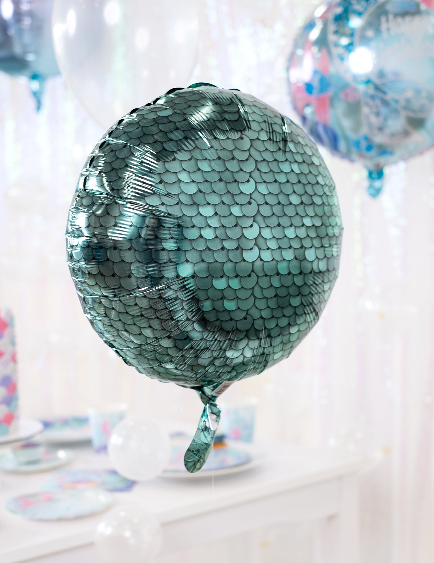 Modrý fóliový balónek 43 cm téma mořské panny