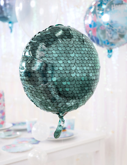 Modrý fóliový balónek 43 cm téma mořské panny