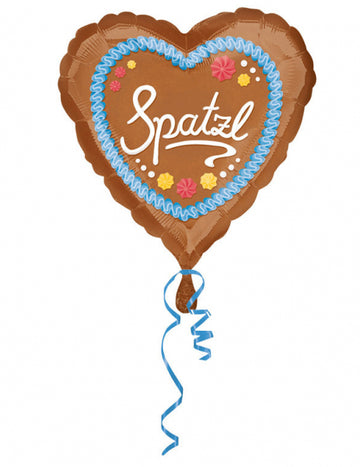 Fóliový balónek ve tvaru srdce Oktoberfest 43 cm