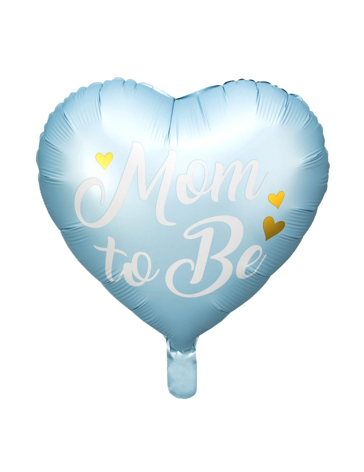 Hliníkový balon Mom to be pro nastávající maminku modrá lesklý ve tvaru srdce