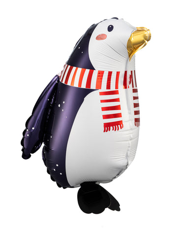 Süßer Pinguin-Folienballon für Weihnachten schwarz-weiß 29 x 42 cm