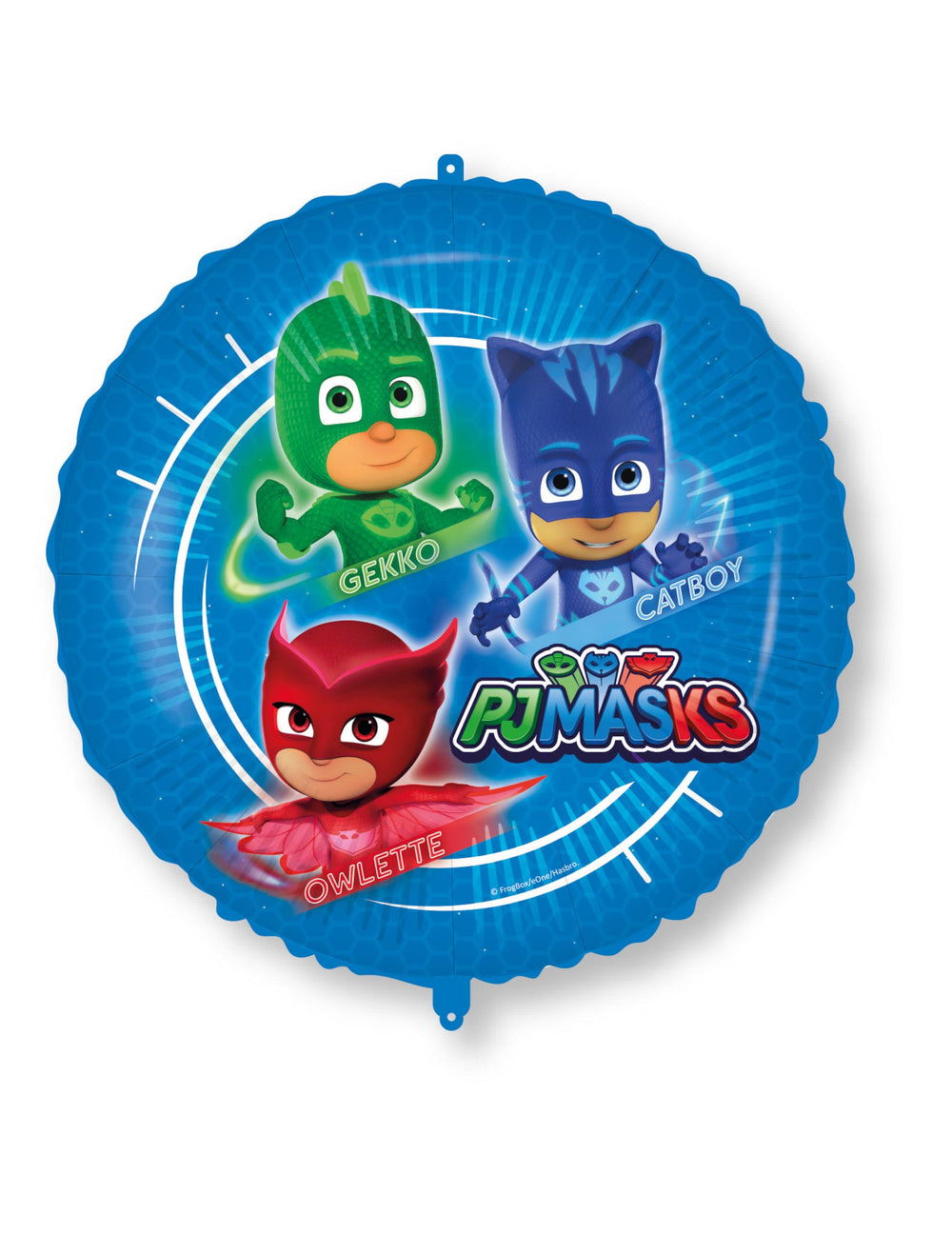 Ballon en aluminium Pyjamasques pour enfant bleu avec Catboy Gekko et Owlette