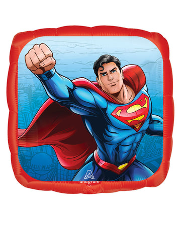 Fóliový balónek Superman čtvercový 43 cm