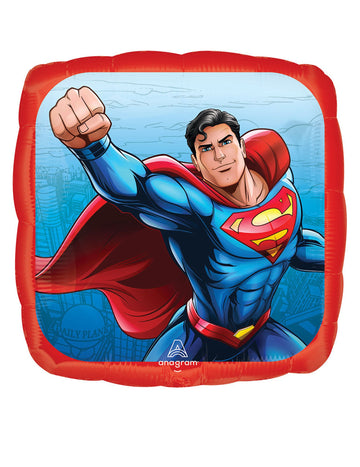 Fóliový balónek Superman čtvercový 43 cm
