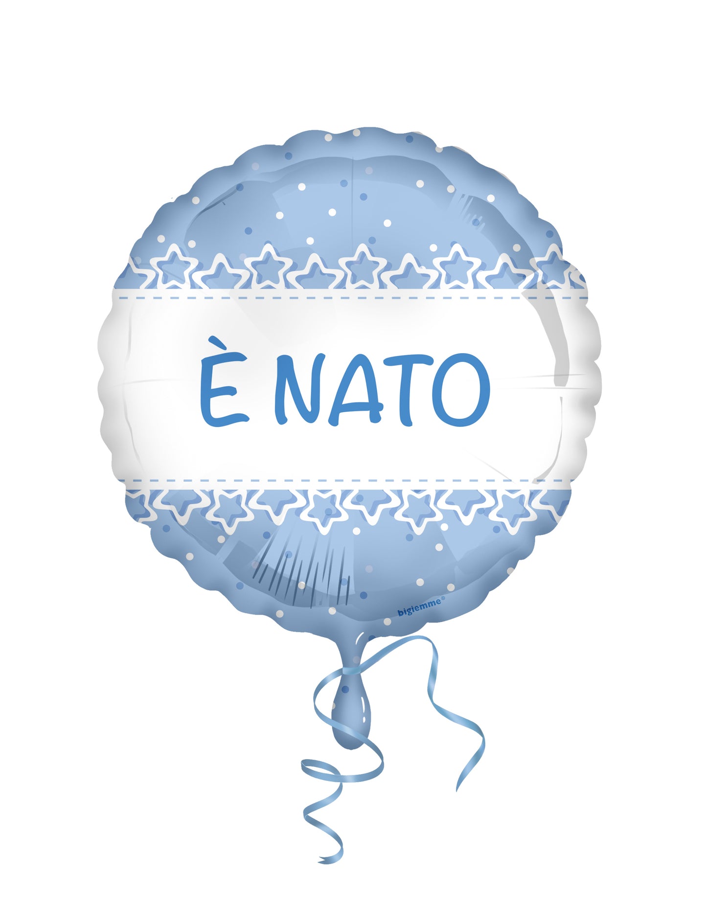 Fóliový balónek 45 cm světle modré křestní hvězdy