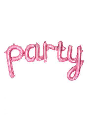 Ballon en aluminium party rose 80 x 40 cm à suspendre