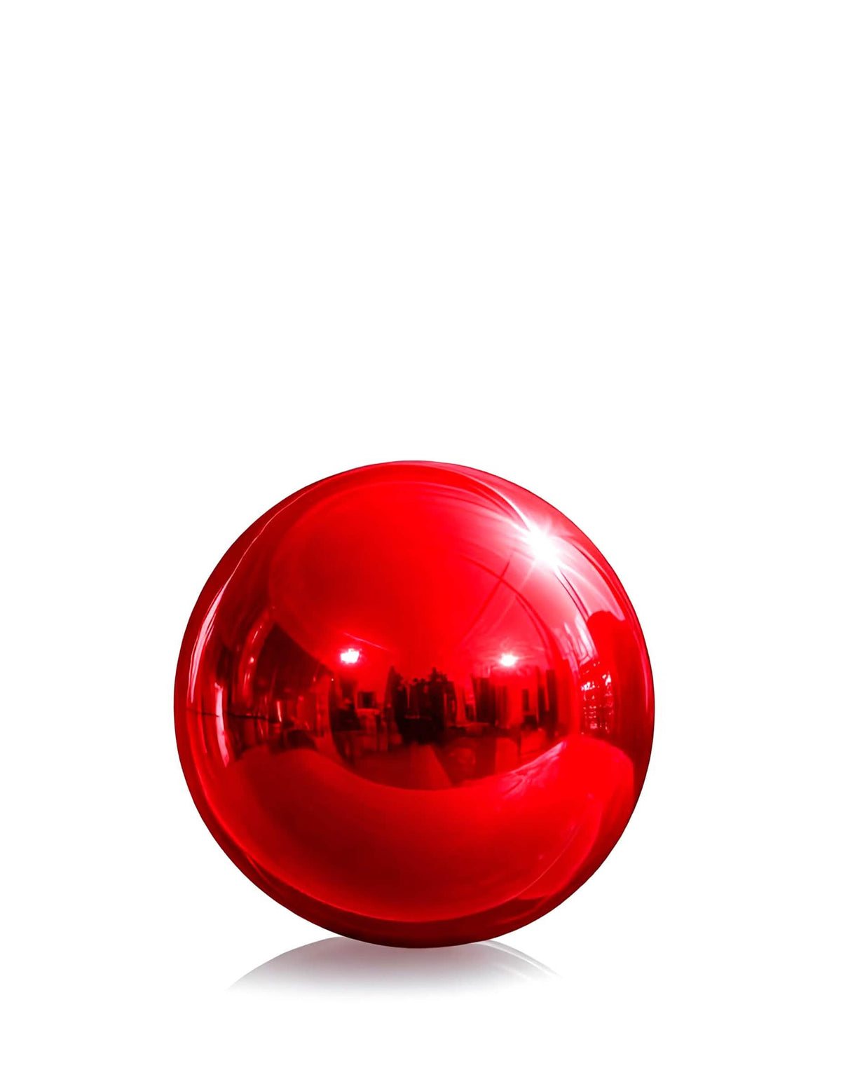 Obří balón červená zrcadlová koule 100 cm