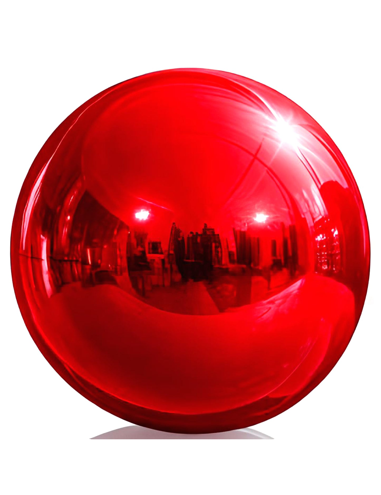 Obří balón červená zrcadlová koule 200 cm