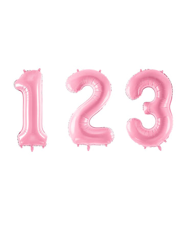 Ballon géant chiffre rose pastel