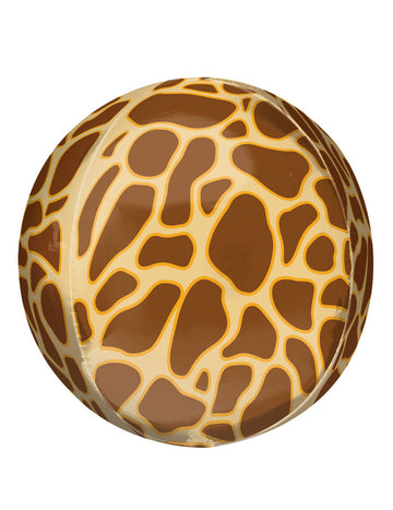 Balónek s potiskem žirafy 38 cm hliníkové safari