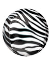 Ballon en aluminium imprimé zèbre pour décoration de fête noir et blanc