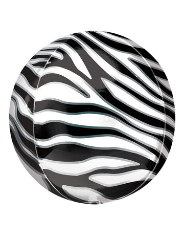 Balónek s potiskem Zebra 38 cm hliník