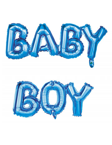 Fóliové balónky písmenka chlapečka modrá 118 x 24 cm pro miminko