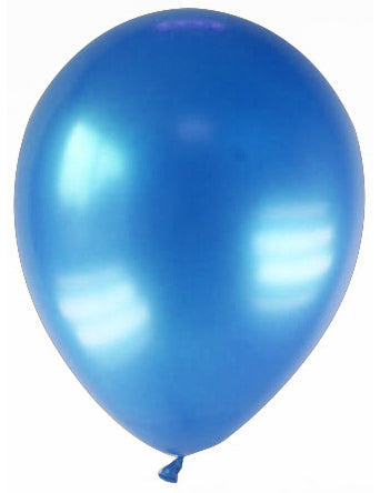 12 tmavě modrých metalických balónků 28 cm