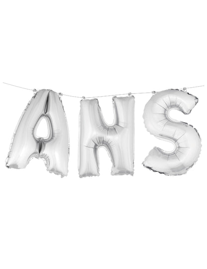 Fóliové balónky písmena stříbrné roky 36 cm na ozdobu