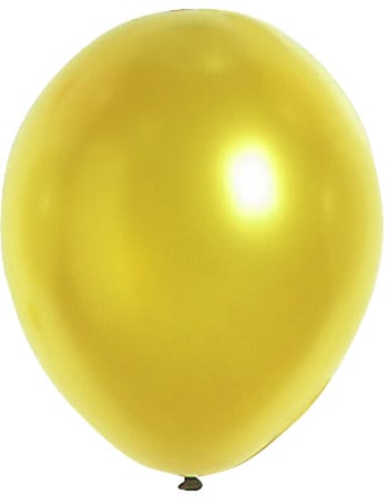 Ballons dorés métallisés pour fête couleur or